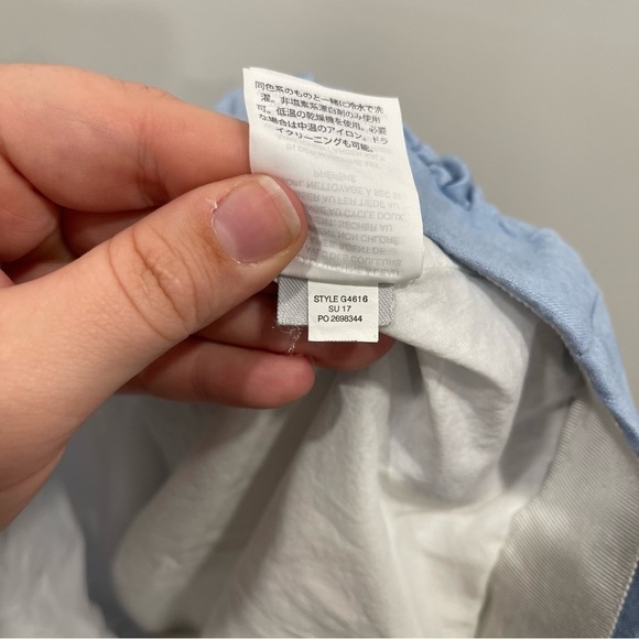 J. Crew Light Blue Pleated Linen Palm Tree Skirt Size 4 - Picture 7 of 7